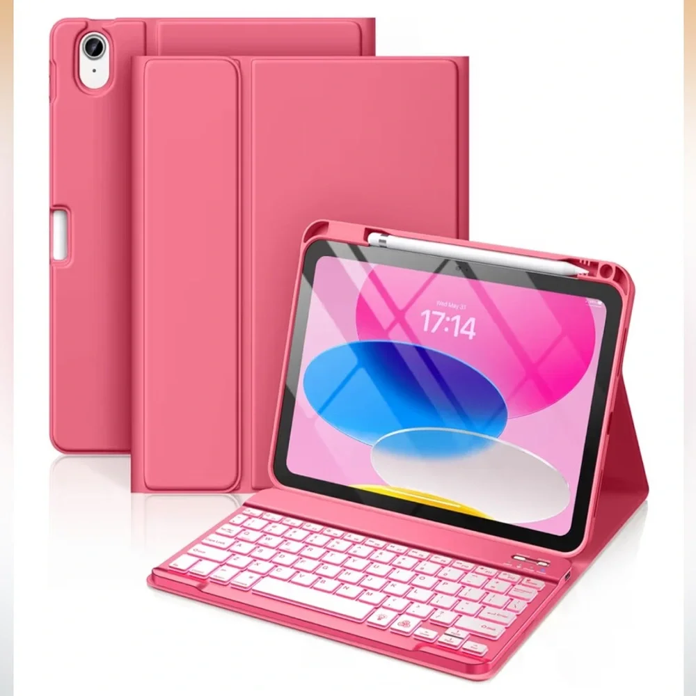 iPad Keyboard & Case with Stand and Pencil Holder